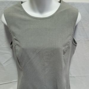 Calvin Klein Grey Dress 8 Knee Length Sleeveless